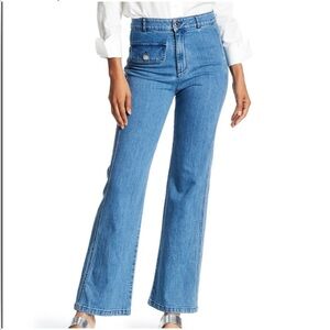 See By Chloe High-Waisted Wide Leg Jeans